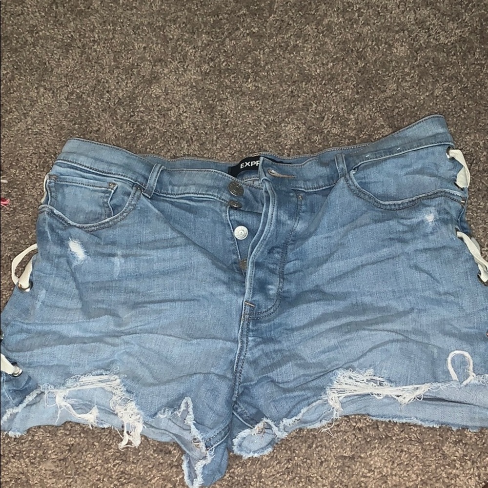 Express Shortie Vintage High Rise Shorts